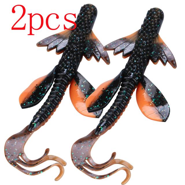 Isca de Pesca Sougayilang: Conjunto com 2 Unidades de Silicone Macio com Caudas Longas para Wobbler e Swimbait