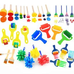Kits de Pincéis de Esponja Infantil, Brinquedos De Desenho De Flores, Pintura De Criança, Artesanato Educacional DIY, Ferramentas de Criatividade - Image 5