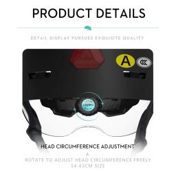 Capacete anti-Shake para câmera de bicicleta, capacetes para motocicletas, câmeras grande angular de 130 °, lanterna traseira inteligente com sinal de giro, 1080p @ 30FPS - Image 6