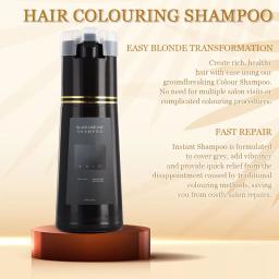 Champô do cuidado da tingidura do cabelo, 3 in-1, natural, rápido, branco, preto, conveniência duradoura, homens, mulheres - Image 6