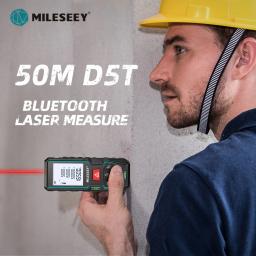Fita métrica a laser de alta precisão, medidor de distância a laser D5T Bluetooth, 50M Laser Trena, APP Real-Time Data Transfer - Image 1