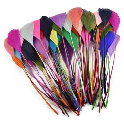20 pçs/lote colorido ganso pena decoração preto gansos penas de ganso diy jóias festa artesanato acessórios decoração para roupas - Image 1