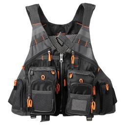 Lixada-Respirável acolchoado colete salva-vidas pesca, jaqueta de segurança ao ar livre, Colete Flutuante, Rolamento, Natação e Vela, 209lb - Image 1