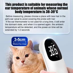 Termômetro Digital sem contato para Pet, Termômetros de orelha de gato cão, medição animal, altamente preciso, uso doméstico e clínico - Image 5