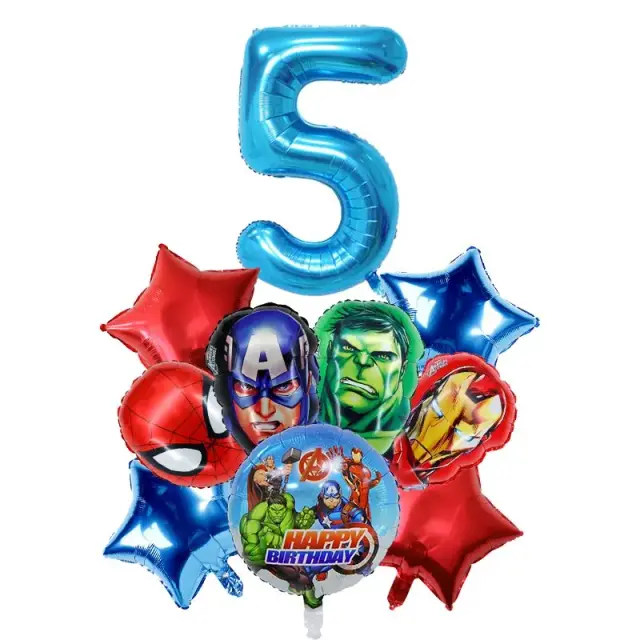 Festa de Aniversário dos Vingadores: Decorações e Suprimentos para Crianças com Louças, Balões, Banner e Toalha de Mesa