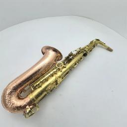 Saxofone Tenor Flat com Case, Bronze Fósforo, Laca Dourada, Instrumento Musical, Tocando, Alta Qualidade - Image 2