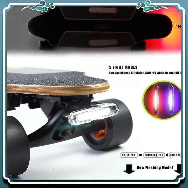 Luzes de Skate Recarregável USB Longboard Luzes de Segurança Traseiras
