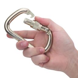 Em forma de D Aço Mosquetão Clip, Pendurado Buckle, Escalada ao ar livre, Acessório de Segurança, 40Cr, 45KN - Image 4