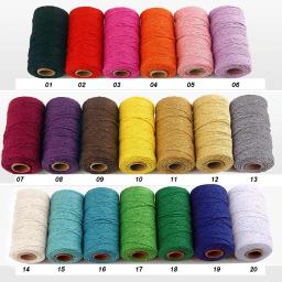 Corda de fio colorida de juta, 100m/rolo, 2mm, artesanato, diy, corda de cor, presente, decoração têxtil para casa - Image 2