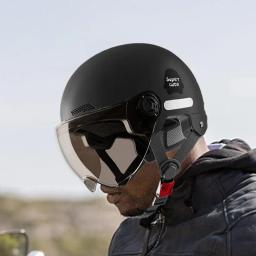 Capacete de bicicleta elétrica com forro destacável Capacete de bicicleta leve Capacete de scooter ajustável Acessórios de ciclismo respirável - Image 3