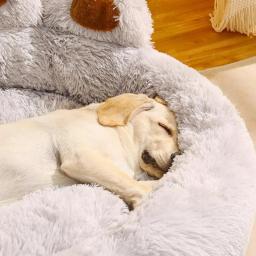 Sofá macio anti-derrapante para animais de estimação, cama aconchegante, almofada interna removível, cama quente, casa, almofadas de dormir, gatos, cachorro - Image 4
