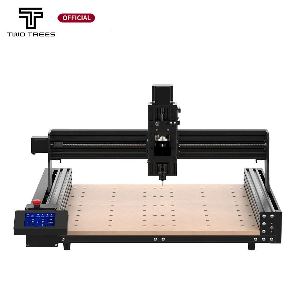 Duas árvores ttc450 cnc fresa para madeira diy mini máquina de gravação a laser 3 eixos cnc roteador grbl para acrílico pcb pvc metal - Image 1