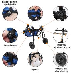 Cadeira de rodas para cachorro grande com deficiência, Hind Limb Booster, Pet Cart para gato e cachorro, Exercício de reabilitação geral - Image 6