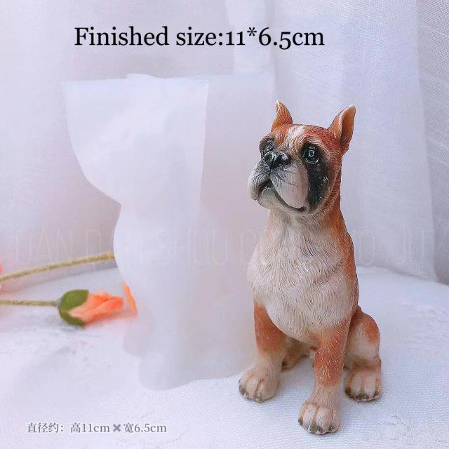 Molde de Silicone para Resina 3D: Ornamento Criativo de Stafford Terrier para Carro com Design Realista
