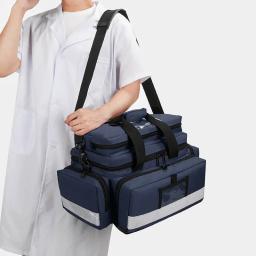 Saco médico múltiplo profissional Kit vazio de primeiros socorros Saco de emergência Suprimentos médicos para acampamento ao ar livre Grande capacidade - Image 5