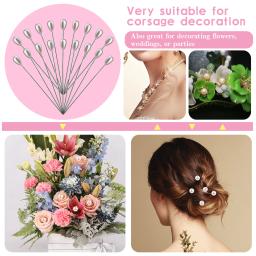200 peças alfinetes de corpete alfinetes de boutonniere, alfinetes de cabeça de pérola em forma de lágrima com uma caixa de armazenamento de plástico para decoração de artesanato diy (58mm) - Image 5