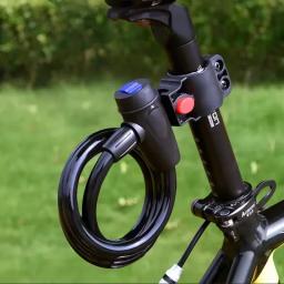 Trava de corrente de motocicleta resistente, 80cm, metal, antirroubo, trava de bicicleta com 2 chaves para maior segurança e reforço da bicicleta - Image 2