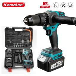 Kamolee 13MM Brushless Electric Impact Drill Cordless Screwdriver Bateria De Lítio Broca De Mão De Carregamento Para Makita 18V Bateria - Image 1