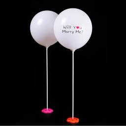 100 jogos/lote 40cm látex balão vara branco pvc hastes balões titular varas com copo festa suprimentos decoração acessórios - Image 5