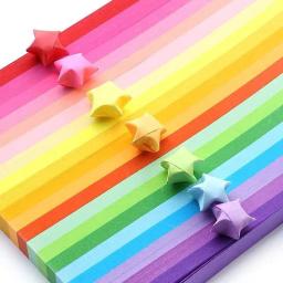 540 folhas origami estrelas papéis dupla face sorte colorido estrela tiras 27 cores decoração papel dobrável para artes artesanato suprimentos - Image 1