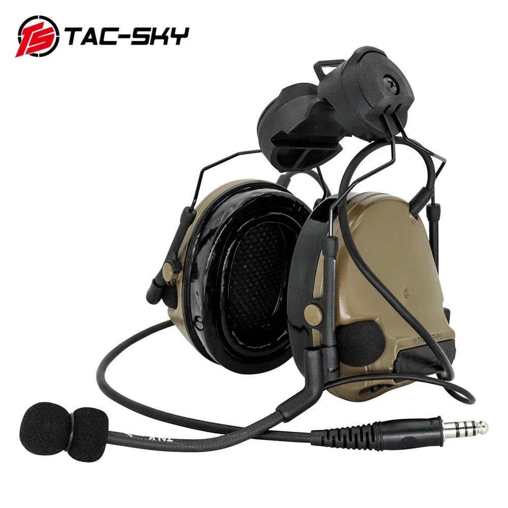 TAC-SKY comtac capacete arco rápido faixa suporte versão caça ao ar livre com cancelamento de ruído captador tático fone de ouvido comtac iii - Image 1