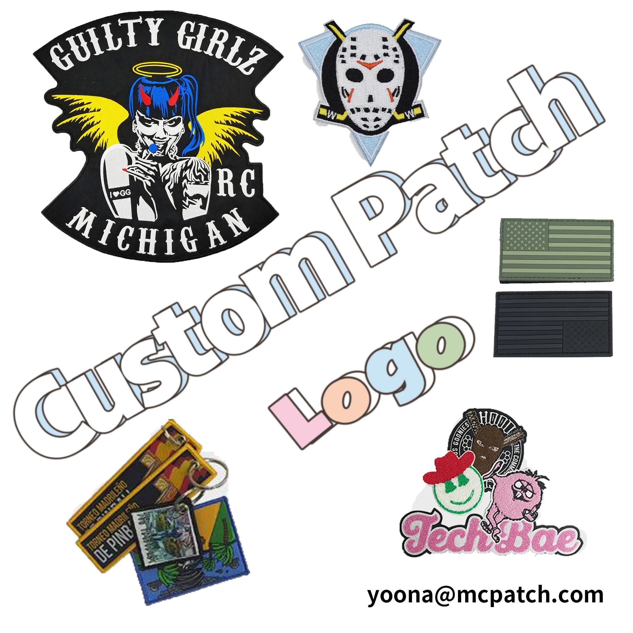 Remendos feitos sob encomenda bordado remendo de ferro costurar gancho e remendo de laço para roupas chapéus jaqueta acessórios applique diy emblema decoração - Image 1