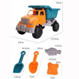 Interactive Beach Castle Toy Set para crianças, jogo ao ar livre, pá, ancinho, molde, praia, balde, brinquedos de areia, carrinho de caminhão - Image 6