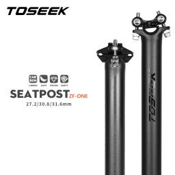 Toseek zf-one selim de carbono 27.2/30.8/31.6mm preto fosco mtb/bicicleta de estrada espigão comprimento 280mm tubo do assento peças da bicicleta - Image 1