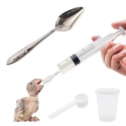 Alimentador De Colher De Alimentação De Pássaro, Baby Bird Parrot Water Medicine Feeding Spoons, Colher De Comida Líquida De Pássaro, Ferramentas de alimentação de pequenos animais - Image 1