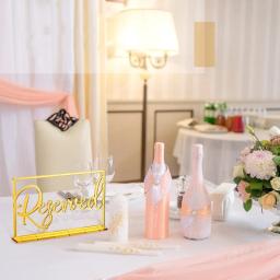Marcadores versáteis de sinais de mesa reservados em acrílico para festas e cartões de mesa de negócios atendem às suas - Image 1