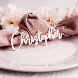 Configurações de Lugar Personalizado para Noiva e Noivo, Cartões de Mesa Personalizados, Nomes de Convidados Tags, Casamento, Decoração do Partido, 20Pcs - Image 5