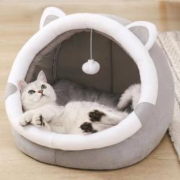 Cama macia interior para cães e gatos pequenos e grandes, Pet Tent, Kitten House, Cozy Puppy Cushion, Cute - Image 1