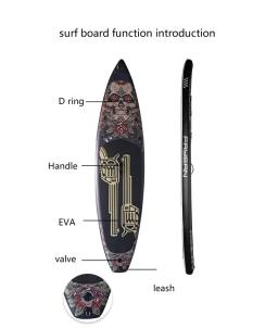 Gun & Rose Design Prancha de Surf com Lash Fins e Bag, Surf Board, Equilíbrio, Power Jet, Preto, Legal, Nova Moda, 2024 - Image 4