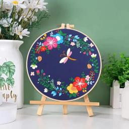 Flower Embroidery Starter Kit para iniciantes, DIY Cross Stitch Set, Costura Arte, Pintura Animal Craft, Decoração para casa - Image 3