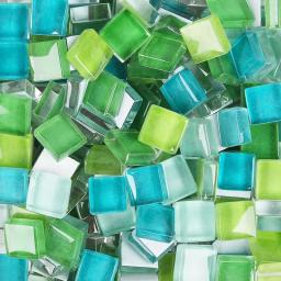 Quadrado Glitter Mosaic Azulejos de vidro, peças misturadas, cores sortidas, DIY Artesanato Suprimentos, Azul, Roxo, Arte Verde, 100g - Image 6