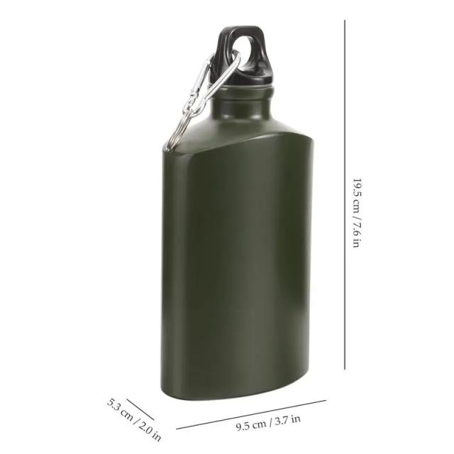 Garrafa Militar Portátil de Alumínio Resistente para Camping e Aventuras ao Ar Livre