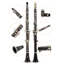 Clarinete de rowtter caindo tune b 17 chave sib klarnet/abs material do corpo clarinete - Image 3