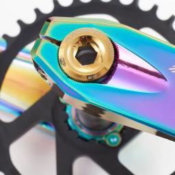 3 peças de liga de alumínio mountain bike cor deslumbrante placa de dente manivela capa parafuso m18 m20 acessórios do eixo manivela da bicicleta - Image 3