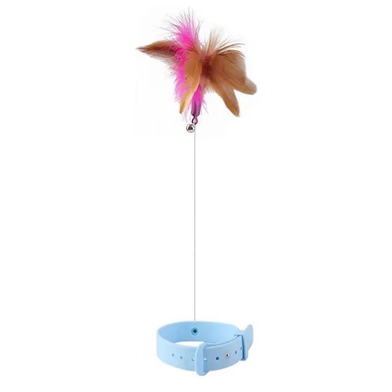 Brinquedos interativos para gatos, Quebra-plumas engraçadas, Vara com Bell, Coleira de animais, Gatinho Jogando Varinha, Brinquedos de treinamento para gatos, Suprimentos - Image 1
