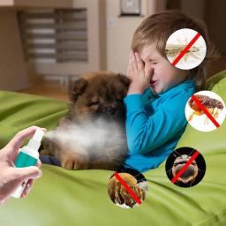 Tratamentos Rápidos para Pulgas e Piolhos Spray, Rápido e Prático, Carrapatos Expelentes para Cães e Gatos, Suprimentos para Saúde Pet, 100ml - Image 4