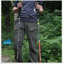 Bastão de caminhada dobrável de fibra de carbono PIONEER, 2 peças, 5 seções ajustáveis, Alpenstocks, caminhadas ao ar livre, escalada de montanha - Image 2