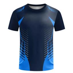 Camiseta esportiva masculina e feminina para treinamento de tênis de mesa, secagem rápida, roupas fitness ao ar livre, mangas curtas respiráveis, moda verão - Image 3