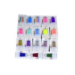 Tópico Cor Velas De Aniversário Com Suporte, Bolo De Vela, Fontes Do Partido Do Evento, Decoração Do Casamento, 10Pcs por Conjunto - Image 3