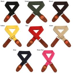 Correias ajustáveis para guitarra de lona de algodão, cintos multicoloridos, DIY, baixo, acústico, elétrico, acessórios, novos - Image 5