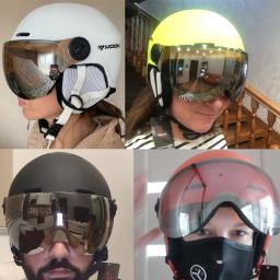 Lua capacete de esqui integralmente moldado pc + eps capacete de esqui de alta qualidade óculos esportes ao ar livre esqui snowboard skate capacetes dos homens - Image 6