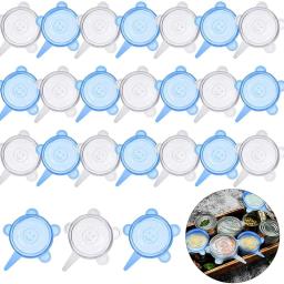 Silicone Stretch Jar Lid, Reutilizáveis espelho tampas, Mason Jar tampas, armazenamento de alimentos, tigelas pequenas, frutas, armazenamento vegetal, pacote de 20 - Image 1