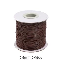 Linha de couro Cordão Encerado para Fazer Jóias, 20 Cores, Fio De Algodão, Strap String, Colar Corda, Pulseira DIY Suprimentos, 0.5mm, 10m por Saco - Image 3