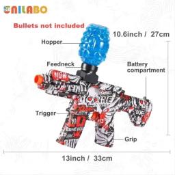 Blaster elétrico brinquedos arma, recarregável, automático, brinquedos ao ar livre para a equipe, atividades familiares, presente perfeito (balas excluídas), M416 - Image 3