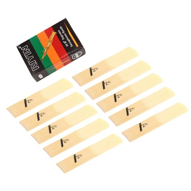 Conjunto de 10 Palhetas para Saxofone Soprano - Forças 1.5, 2.0, 2.5 e 3.5 - Acessórios Essenciais para Instrumento