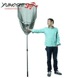 Rede De Pesca De Liga De Alumínio Grande, Fish Landing Hand Net, Pólo Telescópico Dobrável Dobrável, Equipamento De Pesca, 1m-2.25m - Image 1